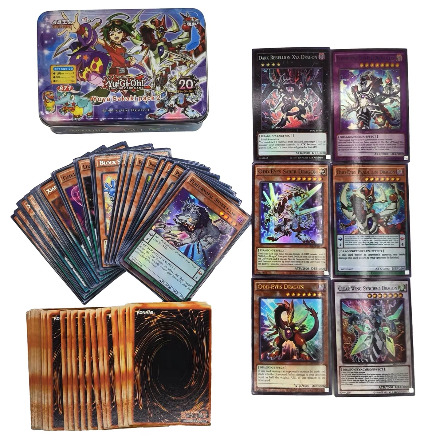 Yu Gi Oh Cards DARK MAGICIAN COLLECTION PACK Card Deck English TCG Holographic Golden Game Collection Card with Tin Box