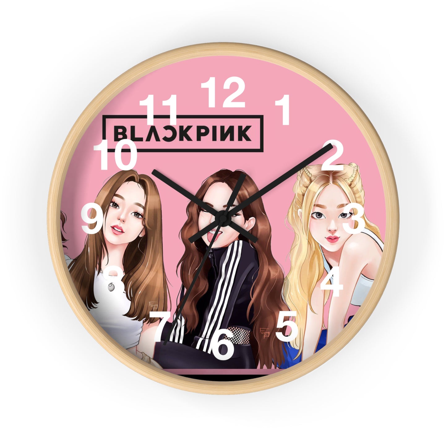 Black pink Wall Clock –