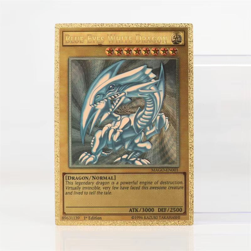 55Pcs Yu-Gi-Oh Anime Cards Blue Eyes Dark Magician Exodia Obelisk Slifer Ra Yugioh Gold Foil Battle Cards Kids Birthday Gift