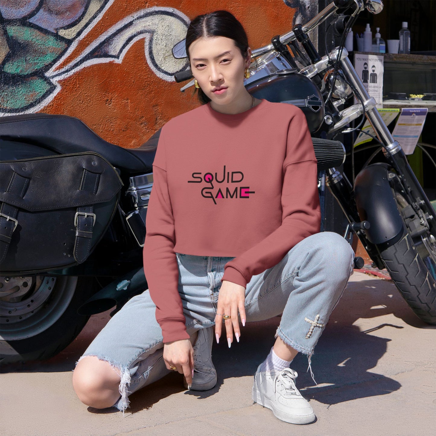 Squid game Women's Cropped Sweatshirt