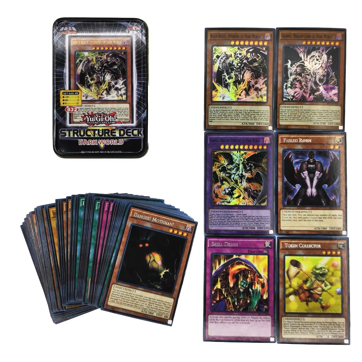 Yu Gi Oh Cards DARK MAGICIAN COLLECTION PACK Card Deck English TCG Holographic Golden Game Collection Card with Tin Box