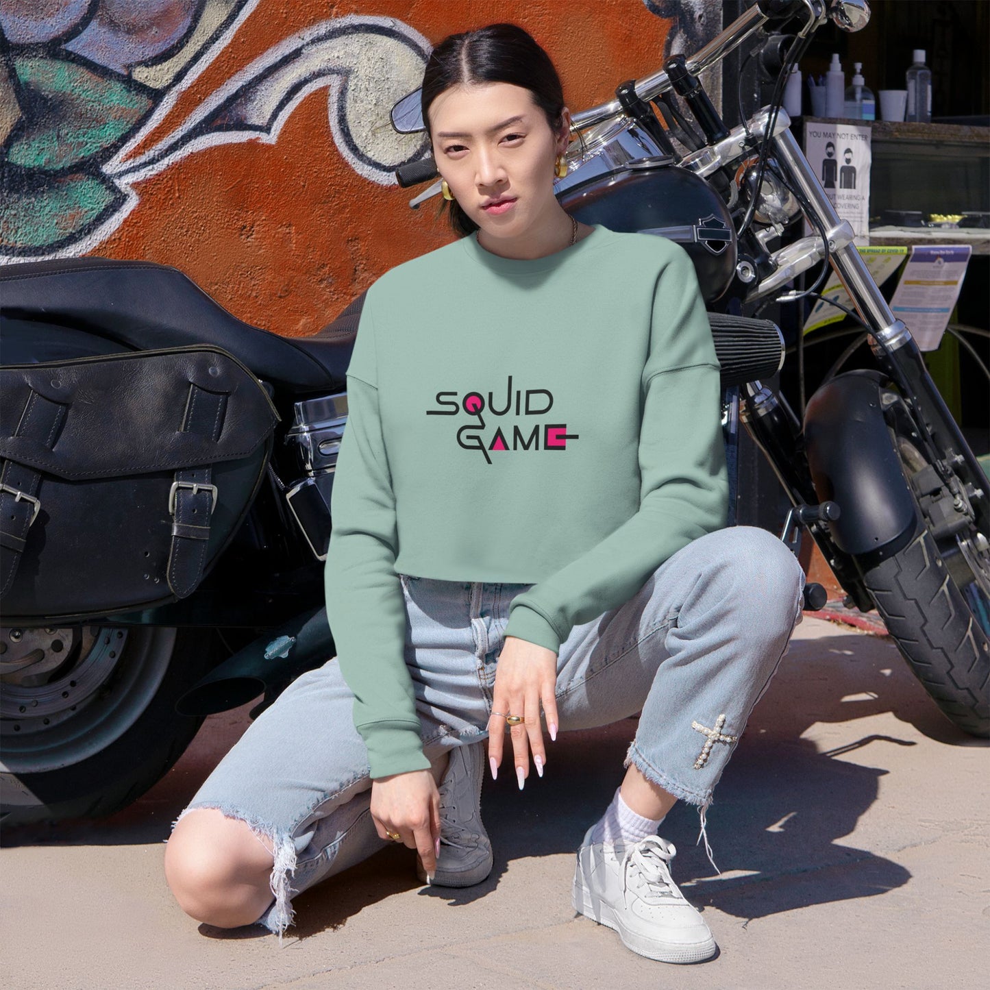 Squid game Women's Cropped Sweatshirt