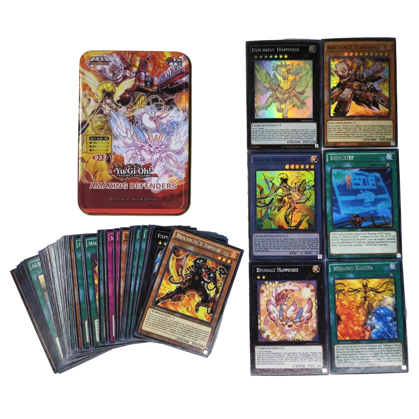 Yu Gi Oh Cards DARK MAGICIAN COLLECTION PACK Card Deck English TCG Holographic Golden Game Collection Card with Tin Box