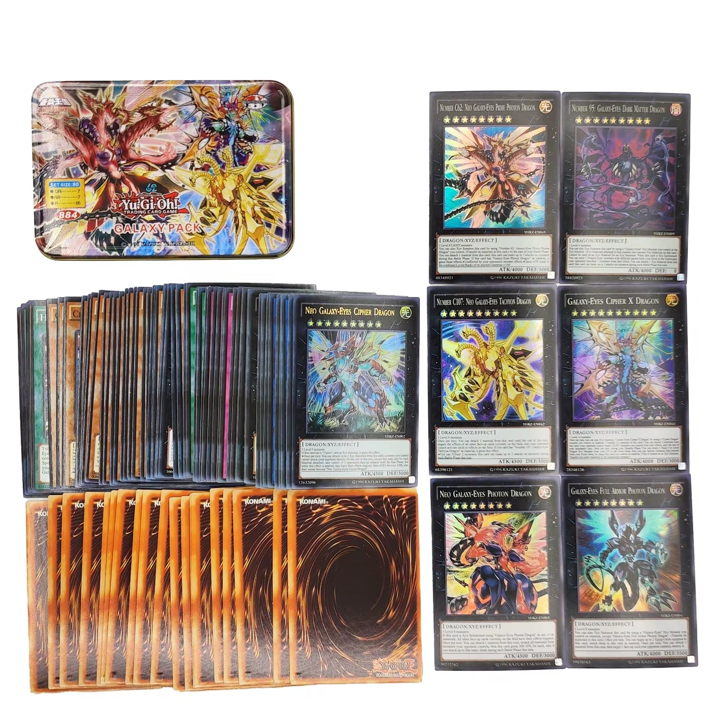 Yu Gi Oh Cards DARK MAGICIAN COLLECTION PACK Card Deck English TCG Holographic Golden Game Collection Card with Tin Box