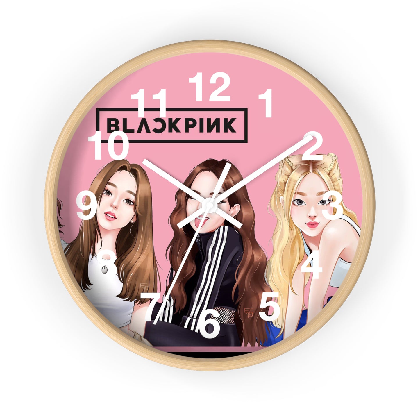 Black pink Wall Clock –