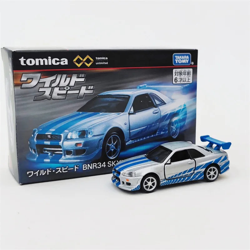 TOMY Fast & Furious Toyota Supra Nissan GTR Alloy Car Diecasts & Toy Vehicles Car Model Miniature Scale Model Car For Children