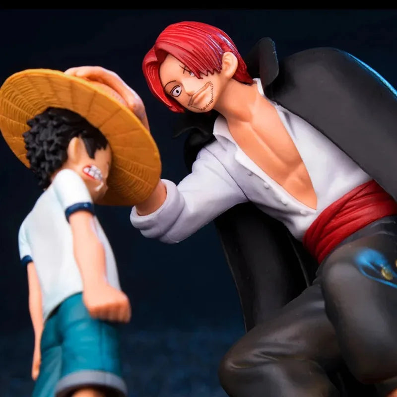 18Cm One Piece Anime Figure Four Emperors Shanks Straw Hat Luffy Action One Piece Desktop Decoration Figurine a Gift for a Child