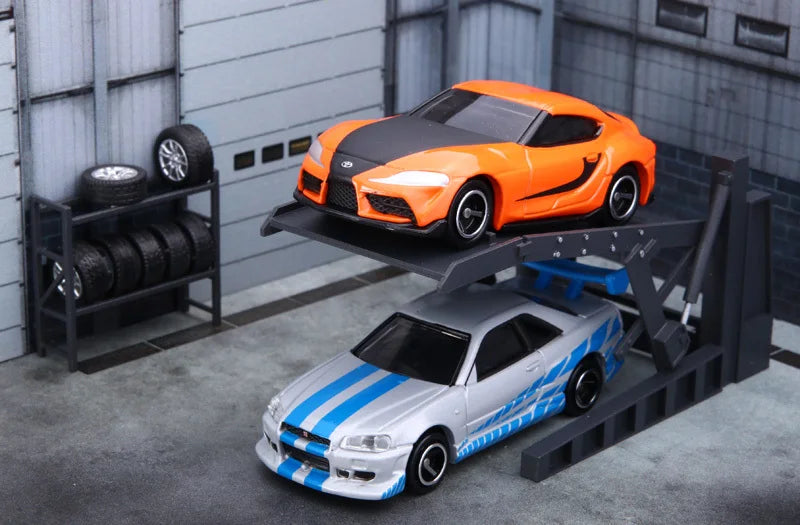 TOMY Fast & Furious Toyota Supra Nissan GTR Alloy Car Diecasts & Toy Vehicles Car Model Miniature Scale Model Car For Children