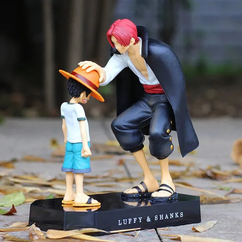 18Cm One Piece Anime Figure Four Emperors Shanks Straw Hat Luffy Action One Piece Desktop Decoration Figurine a Gift for a Child