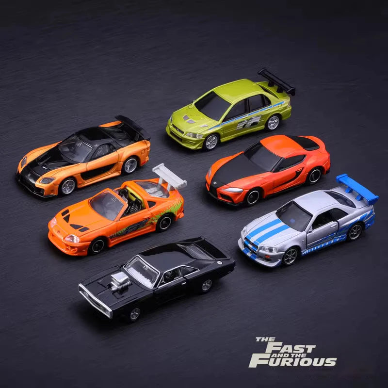 TOMY Fast & Furious Toyota Supra Nissan GTR Alloy Car Diecasts & Toy Vehicles Car Model Miniature Scale Model Car For Children