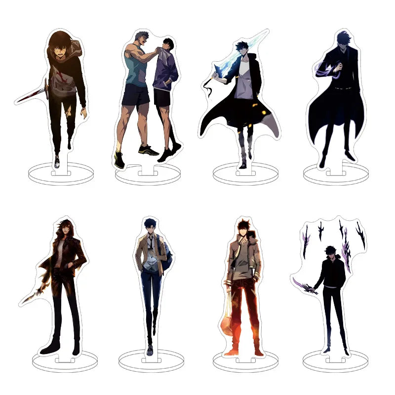 Solo Leveling Sung Jin Woo Yoo Jin Ho Acrylic Anime Stand Model Plate Keychain Desk Decoration Fashion Friends Gift Figure