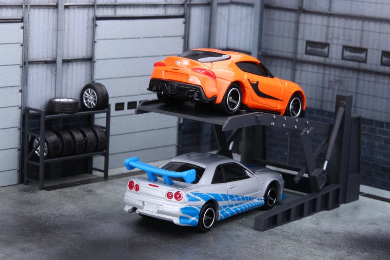 TOMY Fast & Furious Toyota Supra Nissan GTR Alloy Car Diecasts & Toy Vehicles Car Model Miniature Scale Model Car For Children