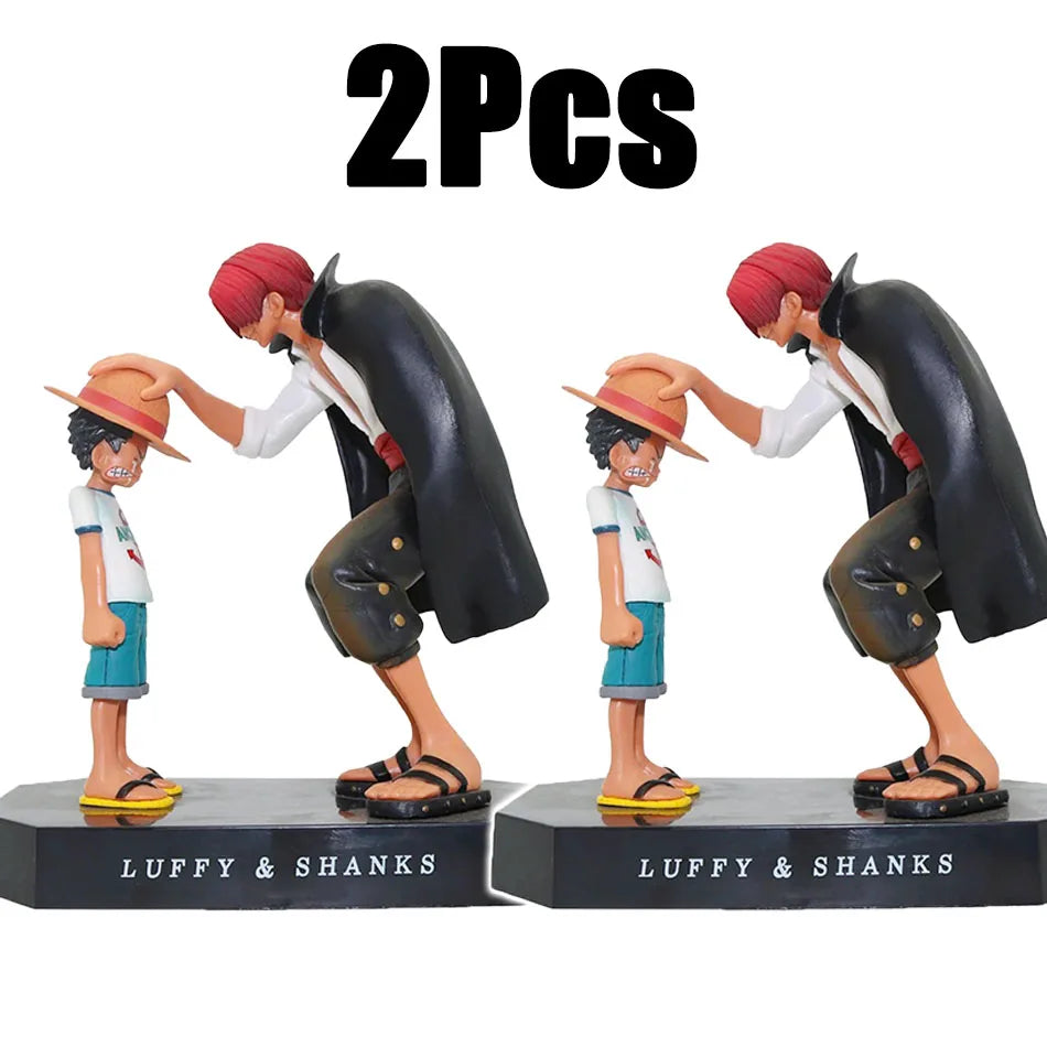 18Cm One Piece Anime Figure Four Emperors Shanks Straw Hat Luffy Action One Piece Desktop Decoration Figurine a Gift for a Child