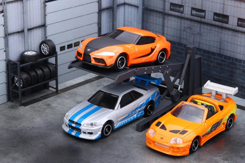 TOMY Fast & Furious Toyota Supra Nissan GTR Alloy Car Diecasts & Toy Vehicles Car Model Miniature Scale Model Car For Children