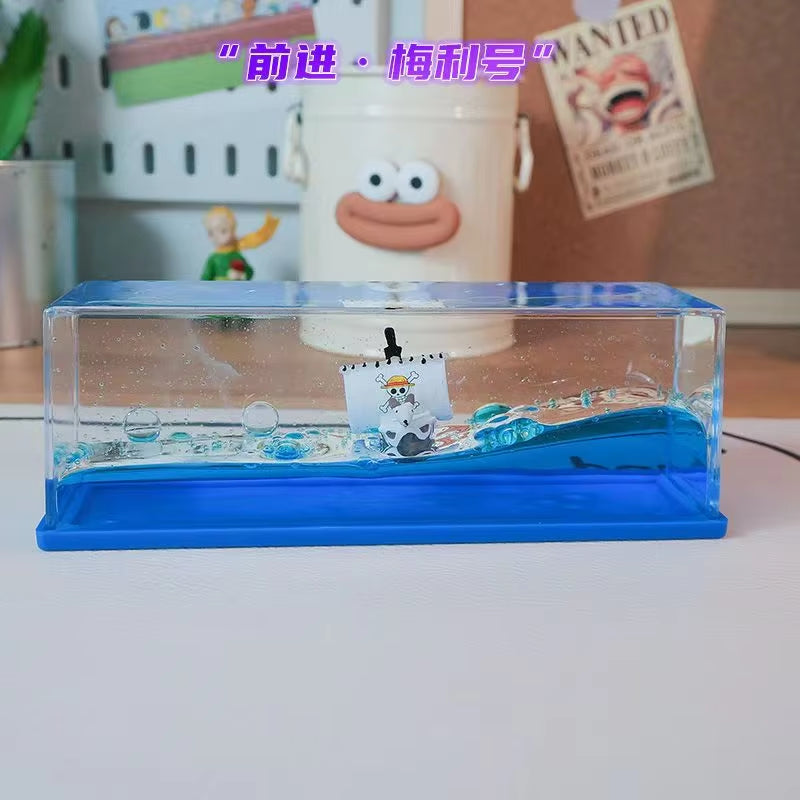 One Piece Ship Figure Luffy Thousand Sunny Ship Going Merry Boat Zoro Assembled Model Desktop Decorate Kid Birthday Gift