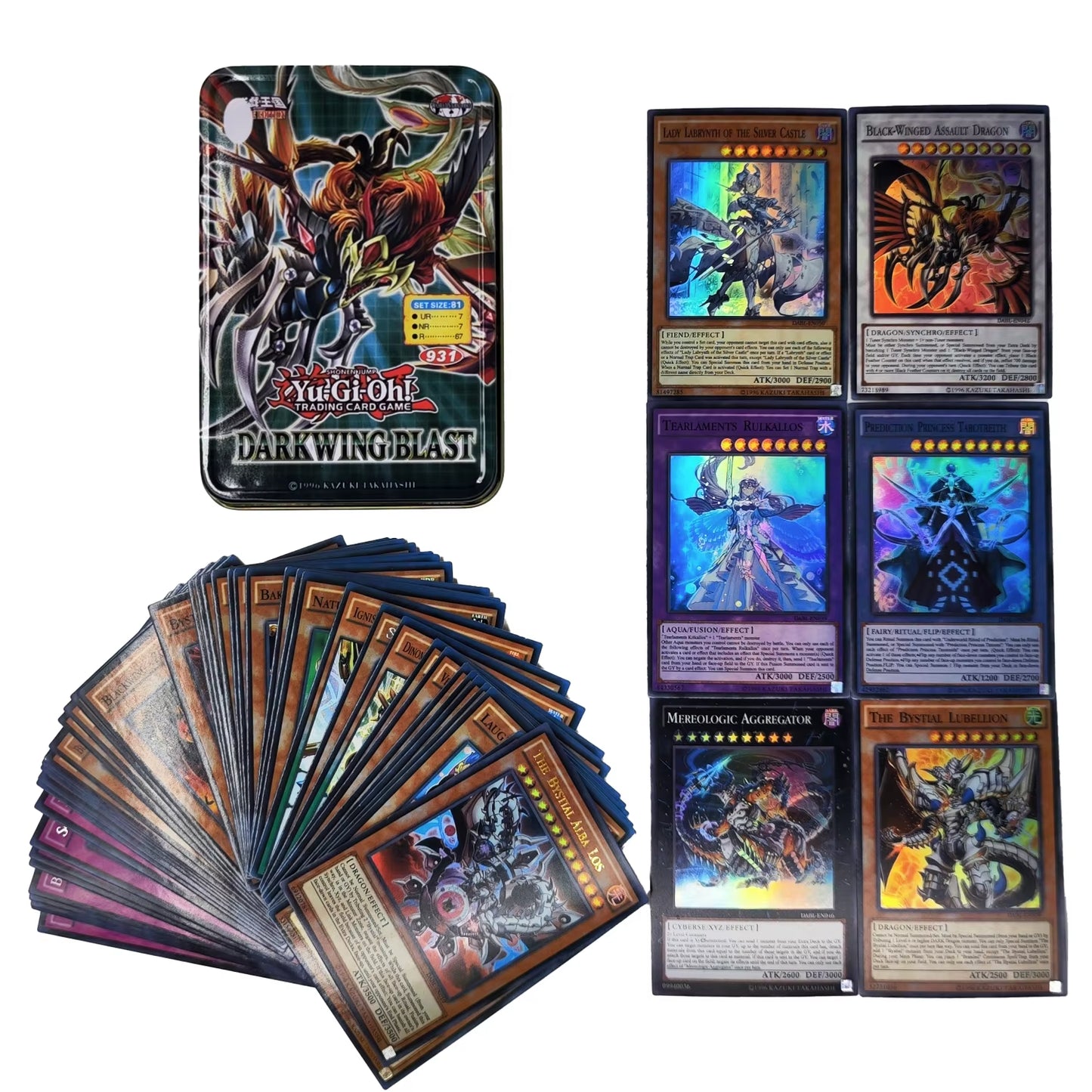 Yu Gi Oh Cards DARK MAGICIAN COLLECTION PACK Card Deck English TCG Holographic Golden Game Collection Card with Tin Box