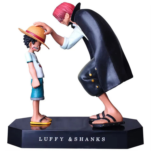 18Cm One Piece Anime Figure Four Emperors Shanks Straw Hat Luffy Action One Piece Desktop Decoration Figurine a Gift for a Child