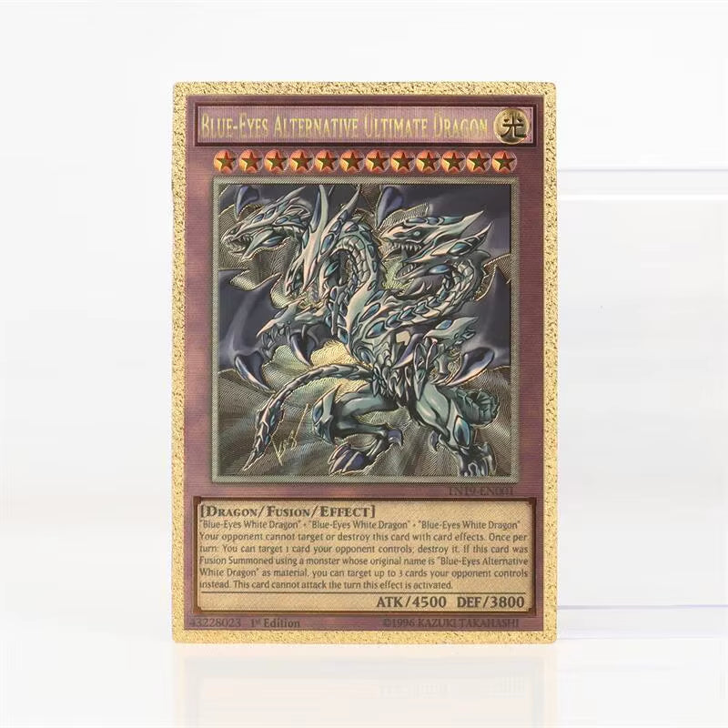 55Pcs Yu-Gi-Oh Anime Cards Blue Eyes Dark Magician Exodia Obelisk Slifer Ra Yugioh Gold Foil Battle Cards Kids Birthday Gift