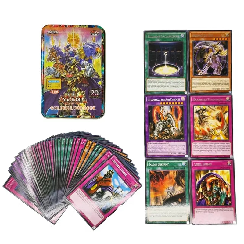 Yu Gi Oh Cards DARK MAGICIAN COLLECTION PACK Card Deck English TCG Holographic Golden Game Collection Card with Tin Box