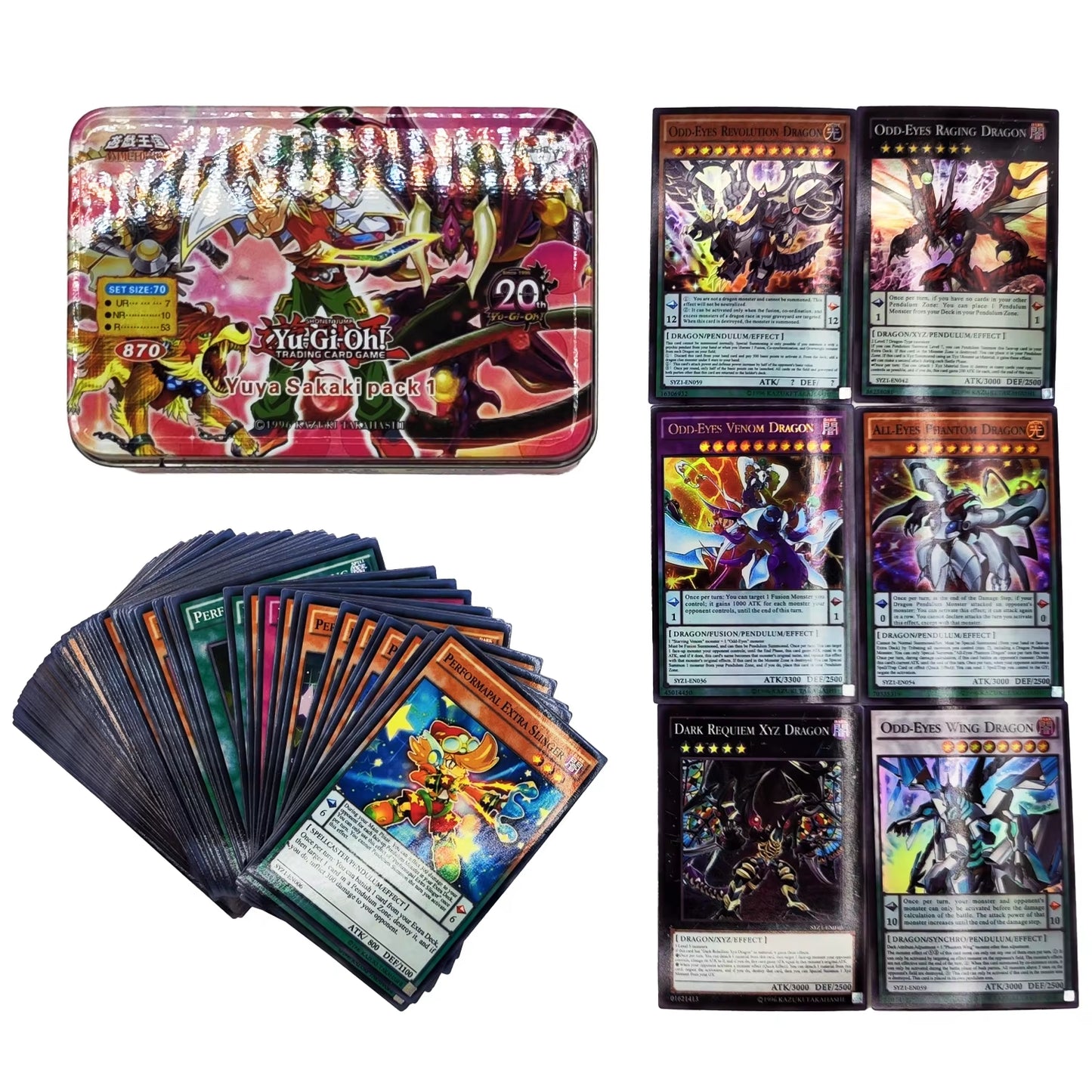 Yu Gi Oh Cards DARK MAGICIAN COLLECTION PACK Card Deck English TCG Holographic Golden Game Collection Card with Tin Box